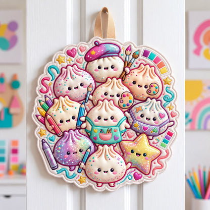 Dumpling Lover Custom Shape Quilted Door Hanger GFTONMU3093