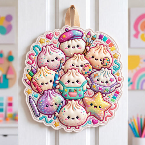 Dumpling Lover Custom Shape Quilted Door Hanger GFTONMU3093
