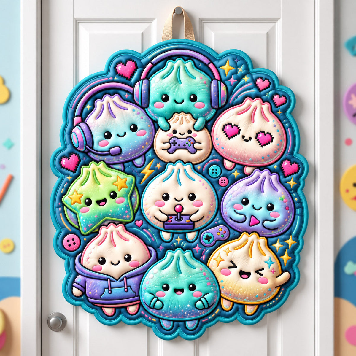 Dumpling Lover Custom Shape Quilted Door Hanger GFTONMU3094