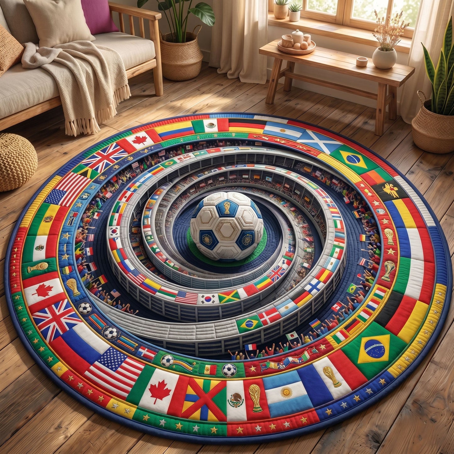 World Cup Quilted Round Mat GFTONMU315