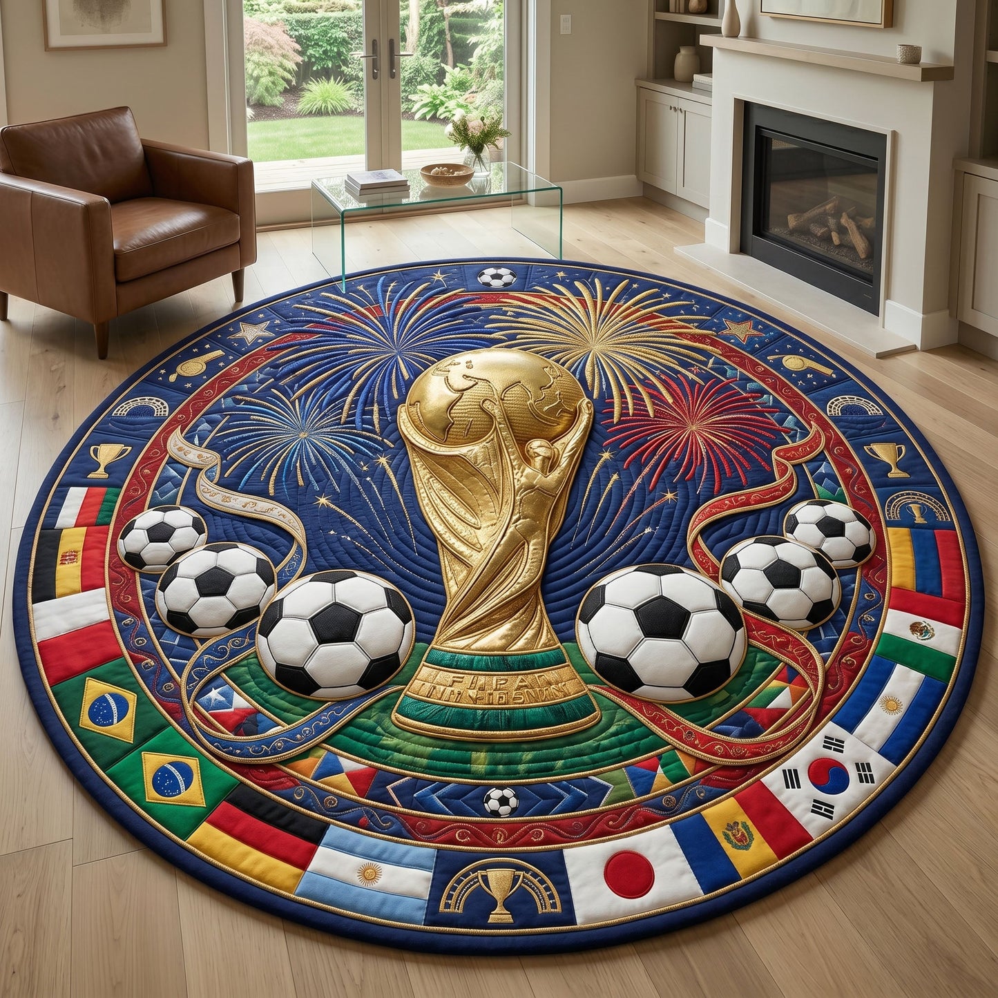 World Cup Quilted Round Mat GFTONMU318