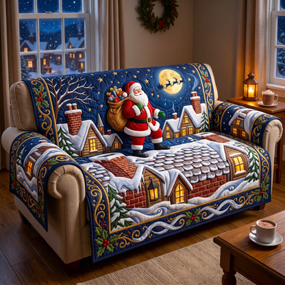Santa Claus Quilted Sofa Cover GFTONMU3233
