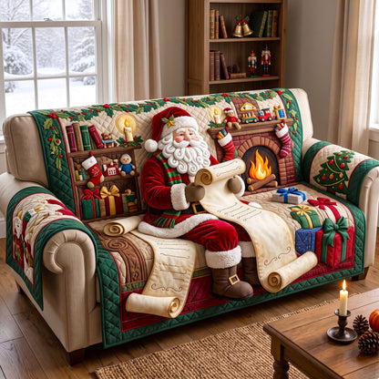 Santa Claus Quilted Sofa Cover GFTONMU3234