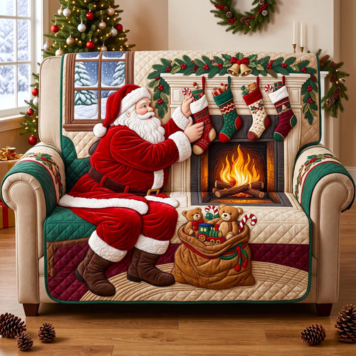 Santa Claus Quilted Sofa Cover GFTONMU3236