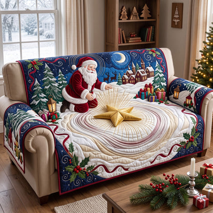 Santa Claus Quilted Sofa Cover GFTONMU3237
