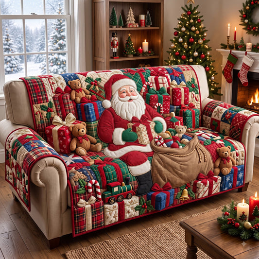 Santa Claus Quilted Sofa Cover GFTONMU3238