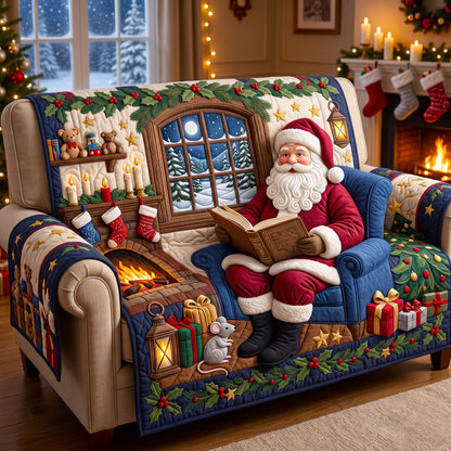 Santa Claus Quilted Sofa Cover GFTONMU3239