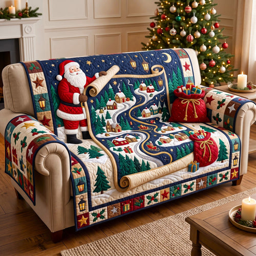 Santa Claus Quilted Sofa Cover GFTONMU3244