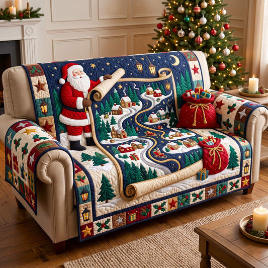 Santa Claus Quilted Sofa Cover GFTONMU3244