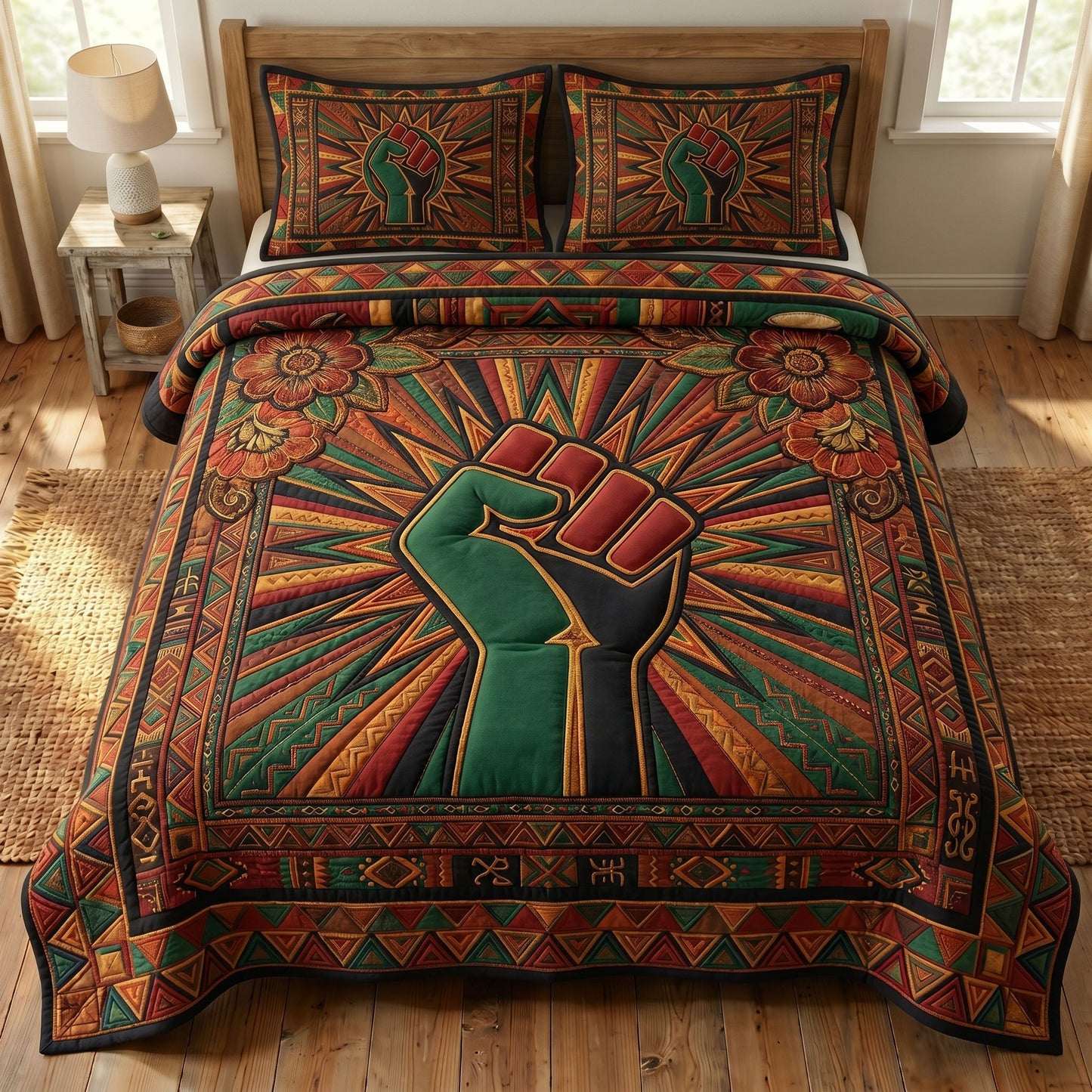 Juneteenth Soul 3-Quilted Bedding Set GFTONMU326