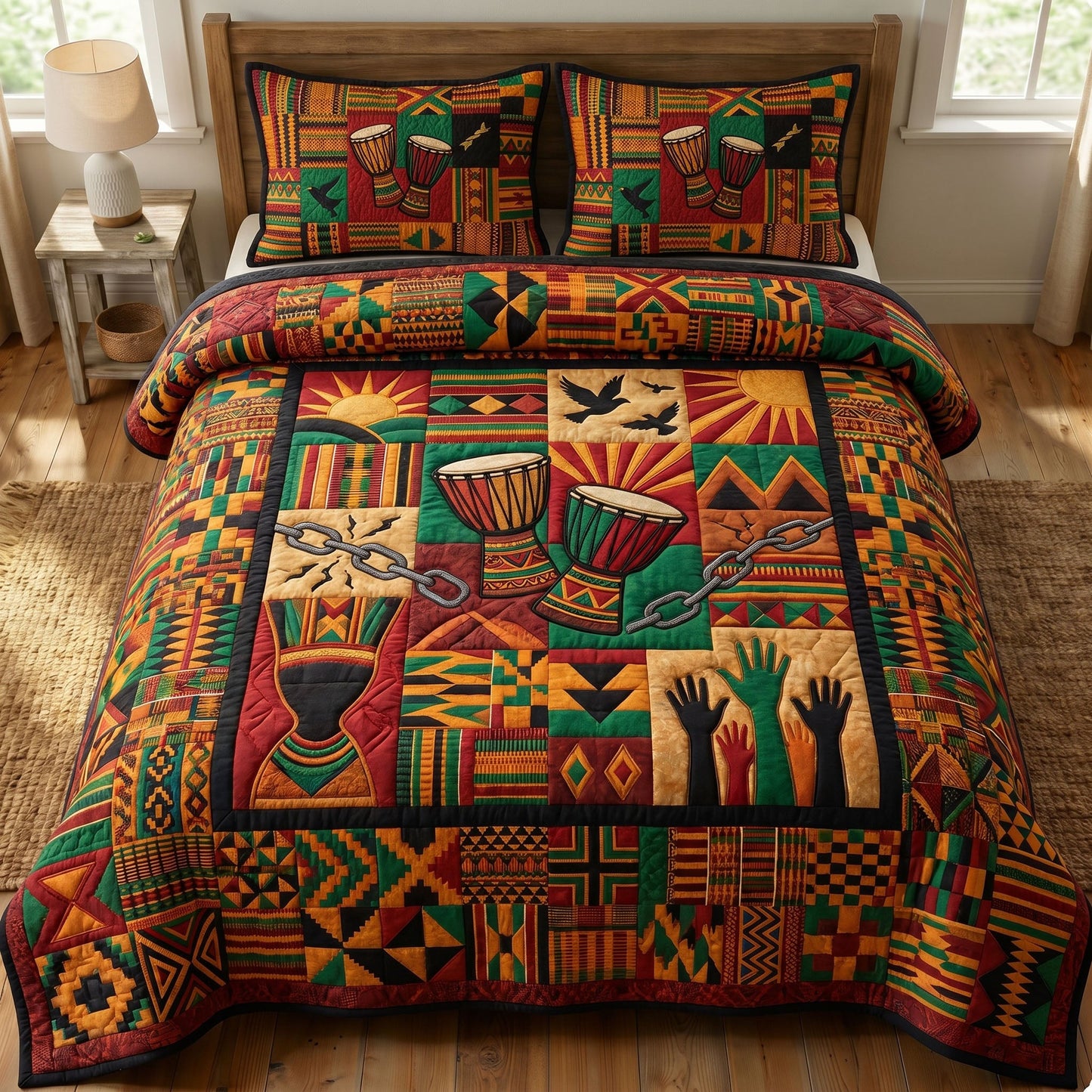 Juneteenth Soul 3-Quilted Bedding Set GFTONMU327