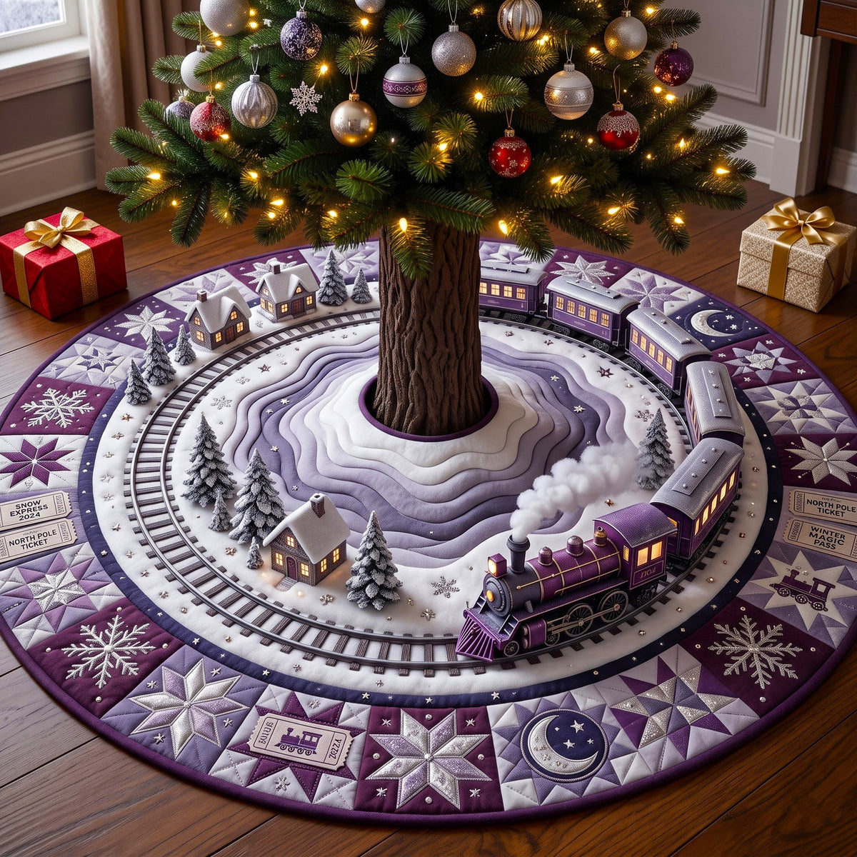 Holiday Express Quilted Tree Skirt GFTONMU3299