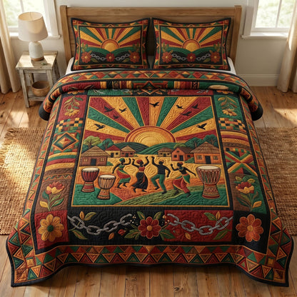 Juneteenth Soul 3-Quilted Bedding Set GFTONMU329