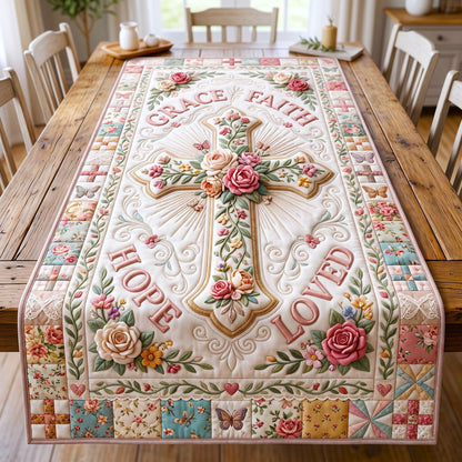 Christian Faith Quilted Table Runner GFTONMU3302
