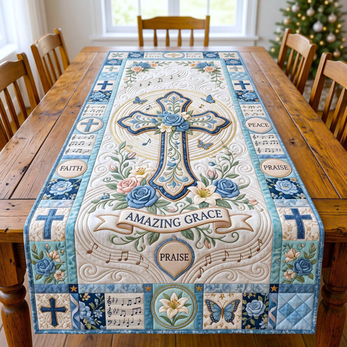Christian Faith Quilted Table Runner GFTONMU3305