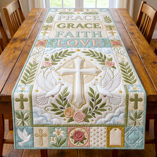 Christian Faith Quilted Table Runner GFTONMU3306