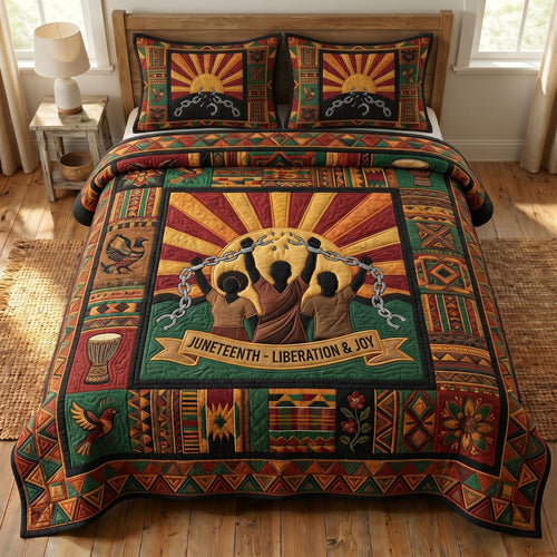 Juneteenth Soul 3-Quilted Bedding Set GFTONMU330
