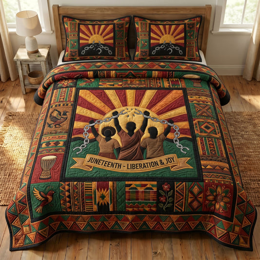 Juneteenth Soul 3-Piece Quilted Bedding Set GFTONMU330