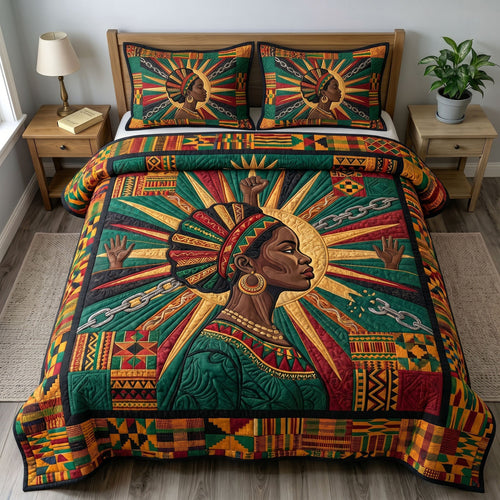 Juneteenth Soul 3-Quilted Bedding Set GFTONMU331