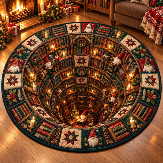 Whimsical Gnome Quilted Round Mat GFTONMU3328