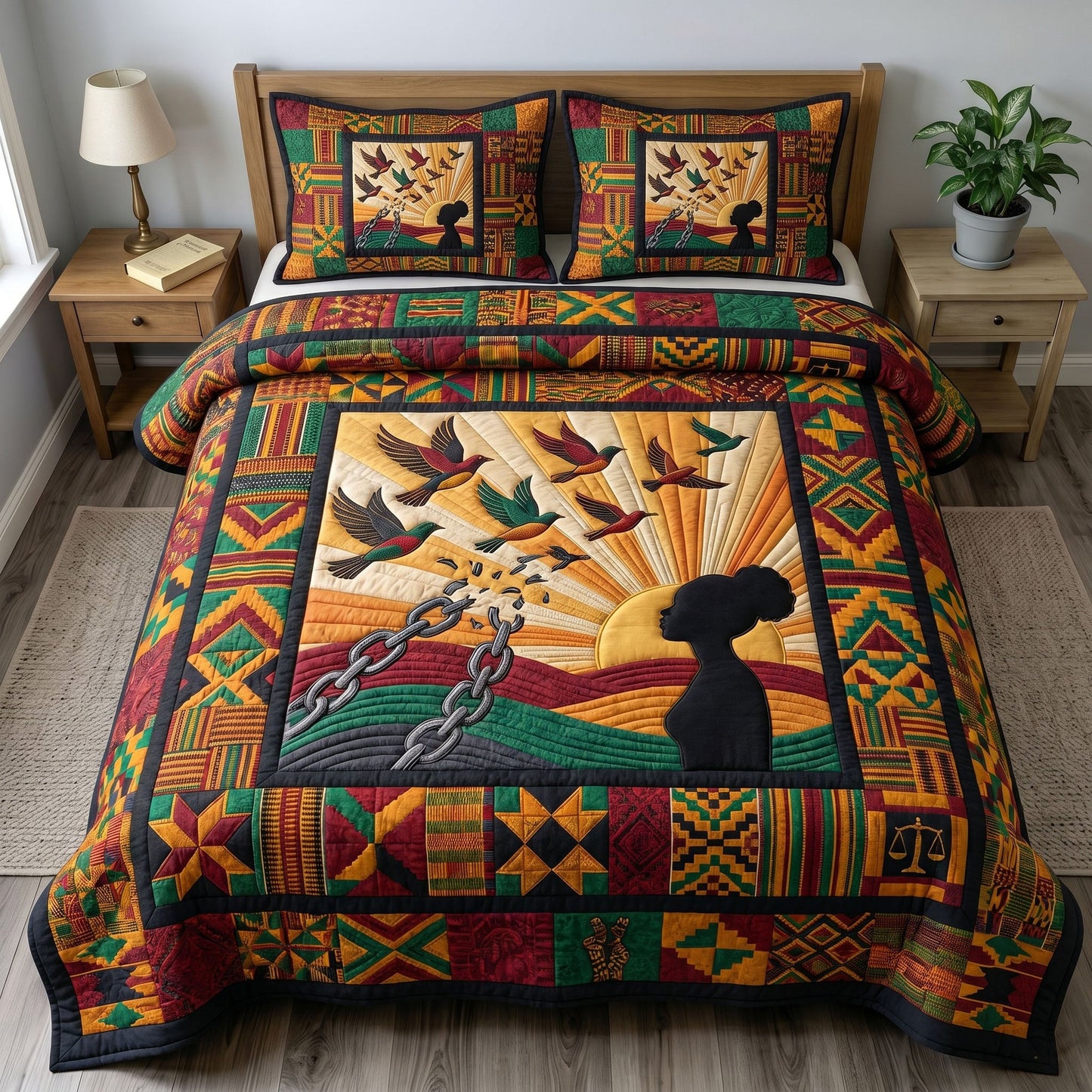 Juneteenth Soul 3-Quilted Bedding Set GFTONMU332