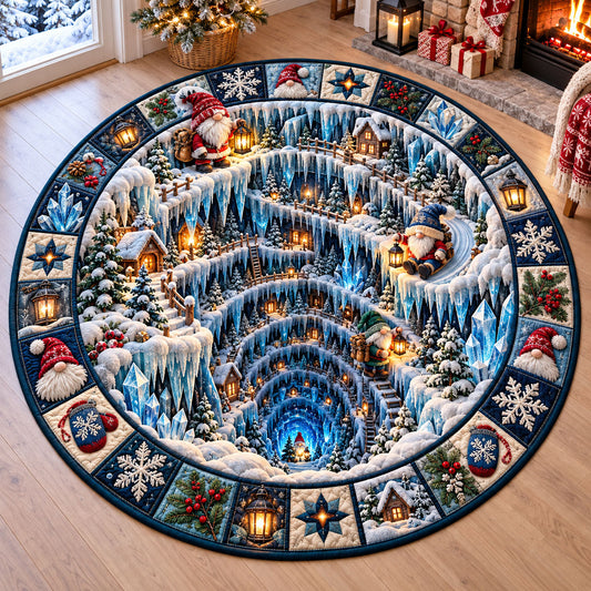 Whimsical Gnome Quilted Round Mat GFTONMU3334