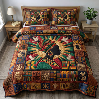Juneteenth Soul 3-Quilted Bedding Set GFTONMU333