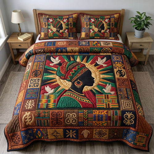 Juneteenth Soul 3-Quilted Bedding Set GFTONMU333