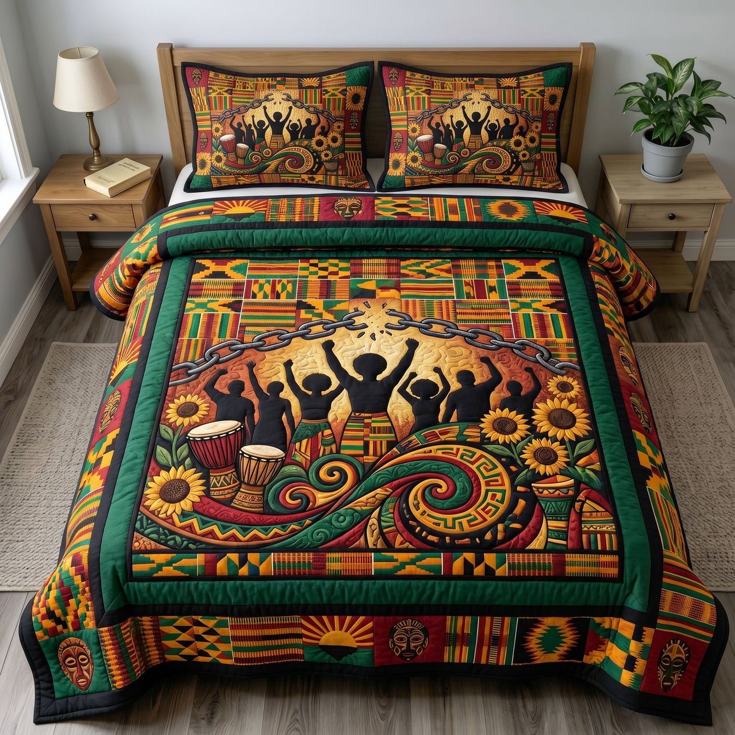 Juneteenth Soul 3-Quilted Bedding Set GFTONMU334