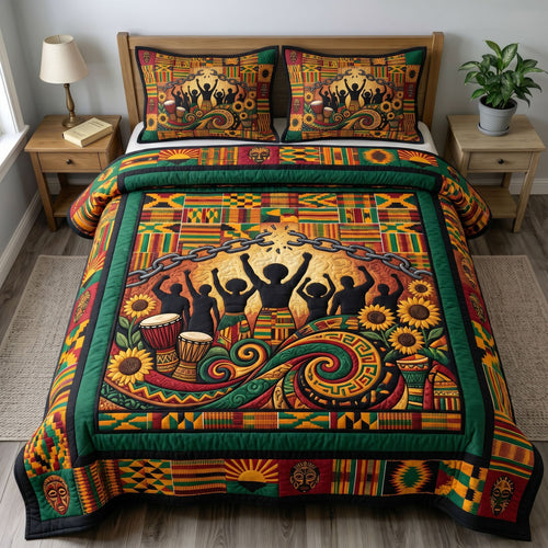 Juneteenth Soul 3-Quilted Bedding Set GFTONMU334