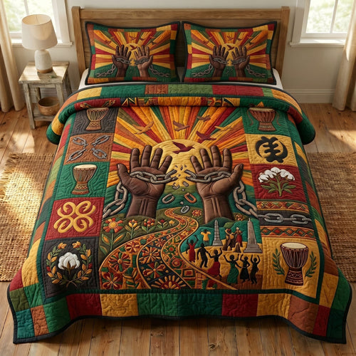 Juneteenth Soul 3-Quilted Bedding Set GFTONMU336