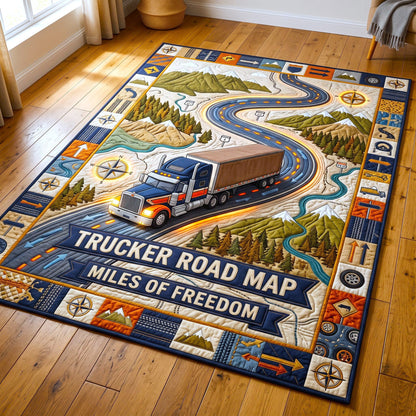 Trucker Life Area Rug GFTONMU3373