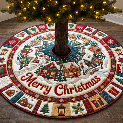 Merry Christmas Quilted Tree Skirt GFTONMU3386