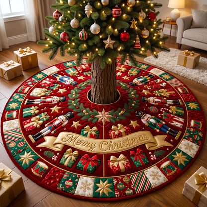 Merry Christmas Quilted Tree Skirt GFTONMU3388