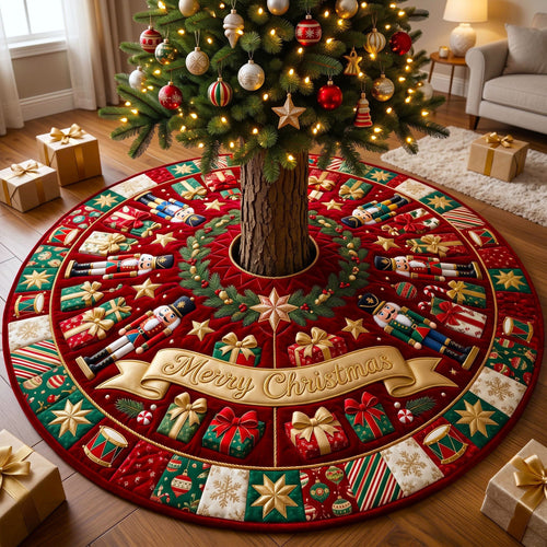 Merry Christmas Quilted Tree Skirt GFTONMU3388
