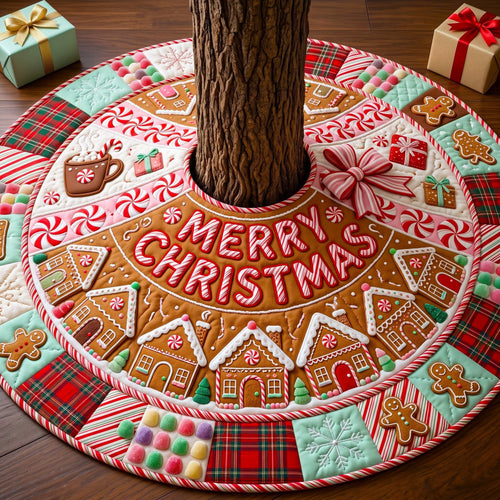 Merry Christmas Quilted Tree Skirt GFTONMU3389