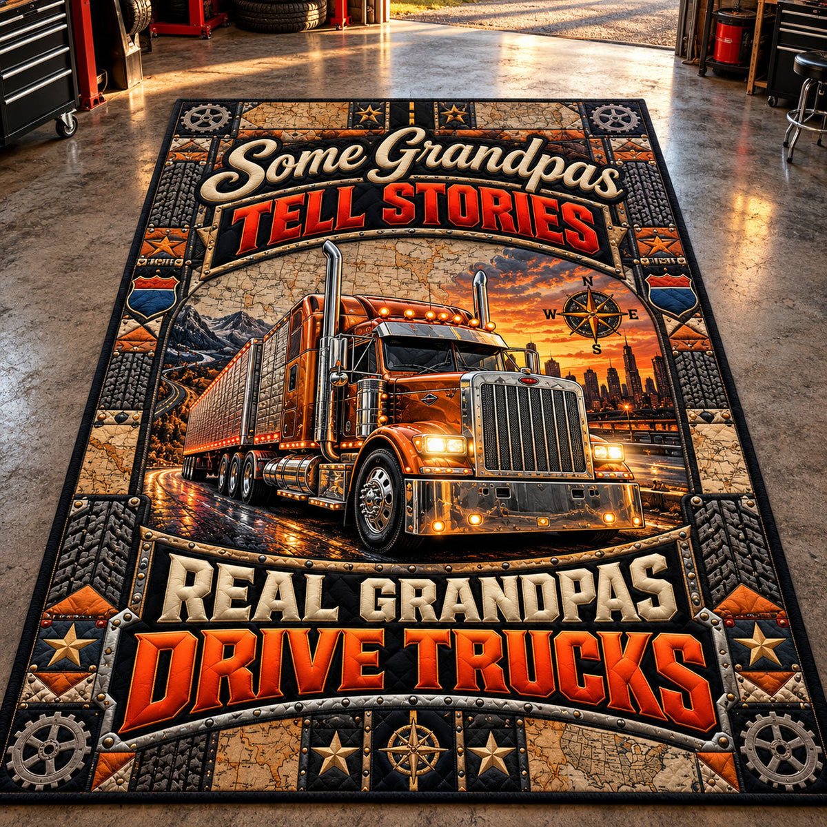 Trucker Life Area Rug GFTONMU3399