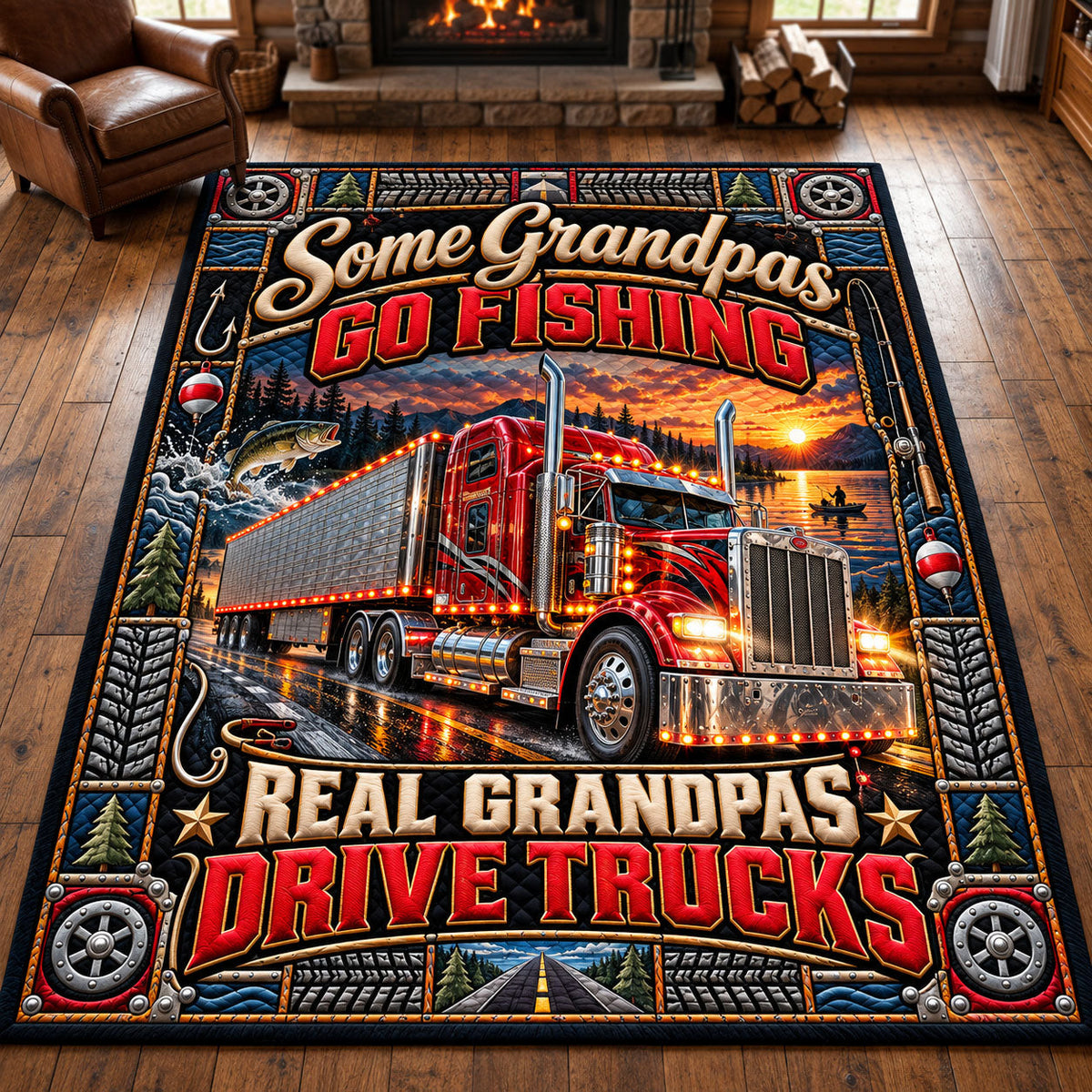 Trucker Life Area Rug GFTONMU3401