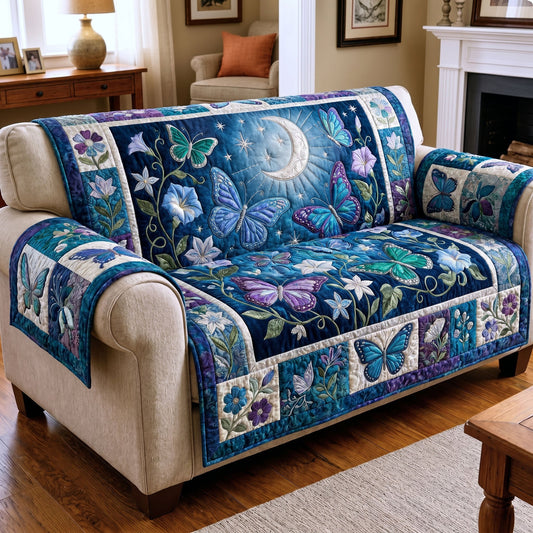 Floral Butterfly Quilted Sofa Cover GFTONMU341