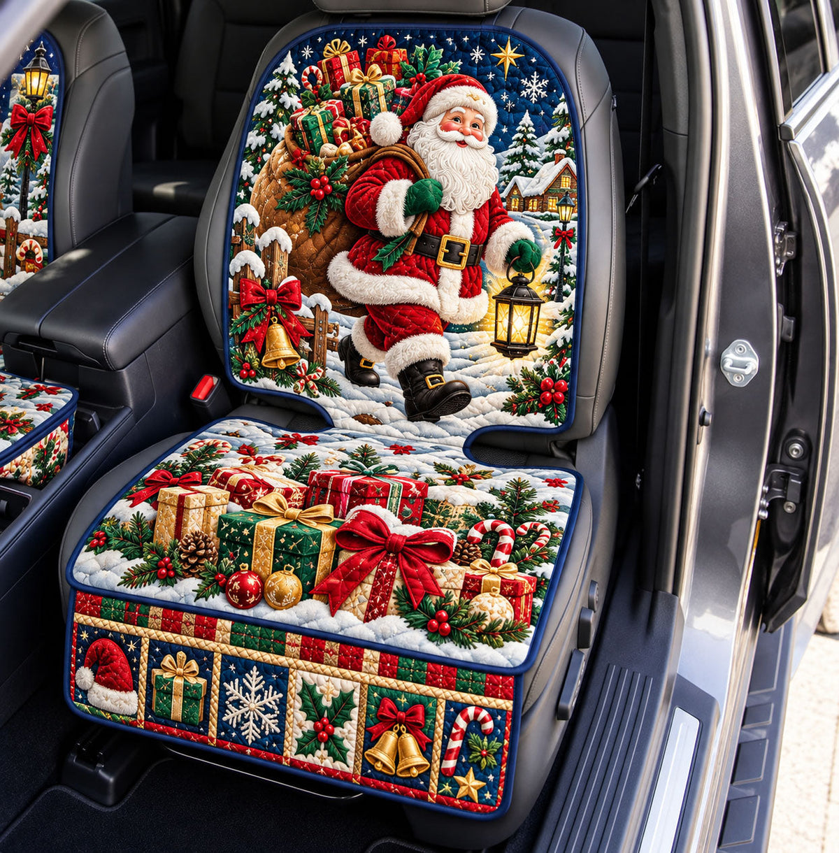 Santa Claus Quilted Car Seat Protector GFTONMU3462