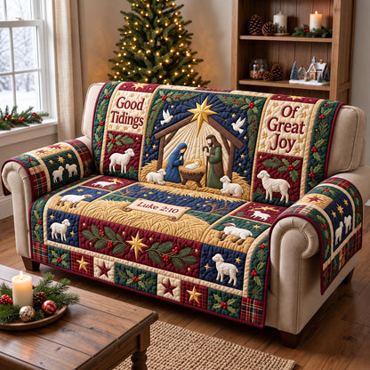 Christmas Christian Quilted Sofa Cover GFTONMU3550