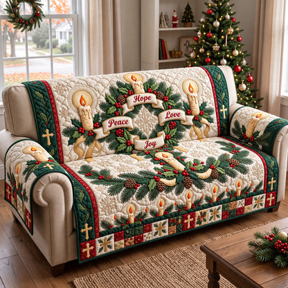 Christmas Christian Quilted Sofa Cover GFTONMU3551