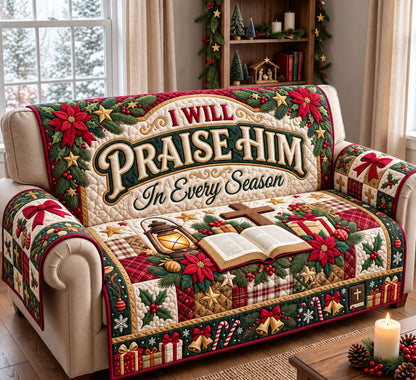 Christmas Christian Quilted Sofa Cover GFTONMU3553