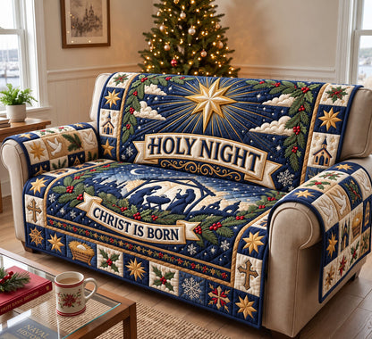Christmas Christian Quilted Sofa Cover GFTONMU3555