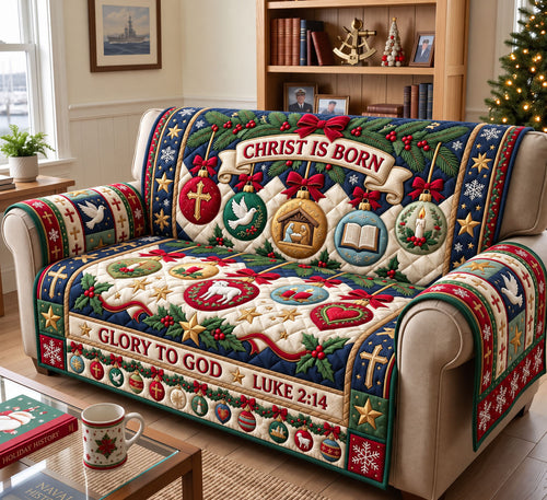 Christmas Christian Quilted Sofa Cover GFTONMU3558