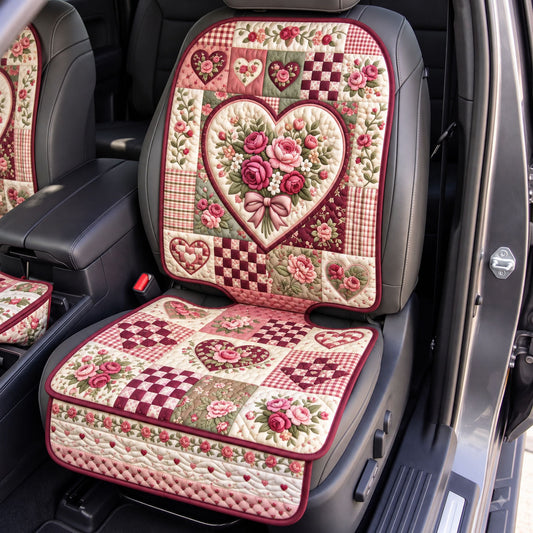 Floral Patchwork Quilted Car Seat Protector GFTONMU3599
