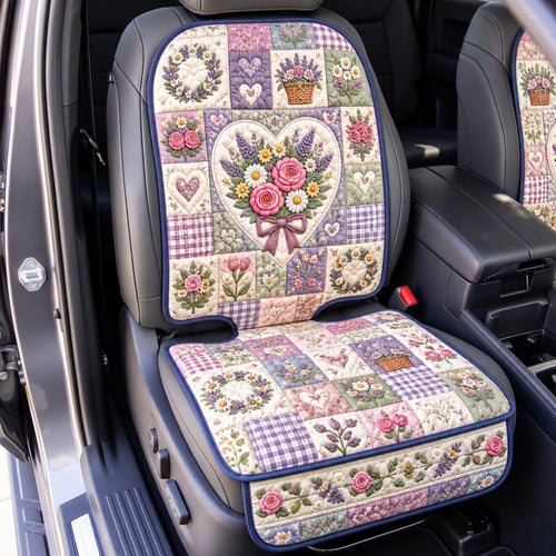 Floral Patchwork Quilted Car Seat Protector GFTONMU3600