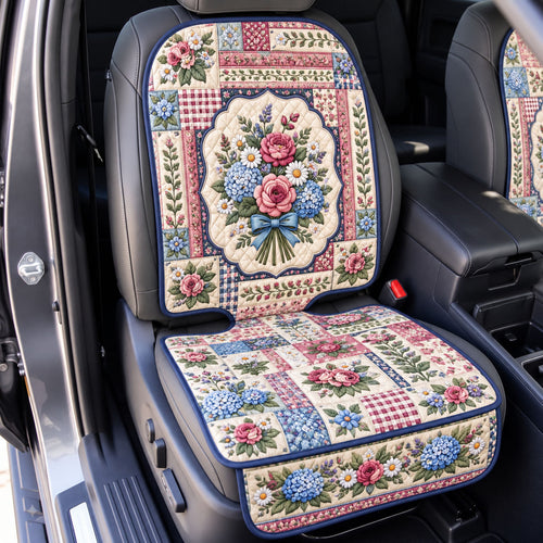 Floral Patchwork Quilted Car Seat Protector GFTONMU3602