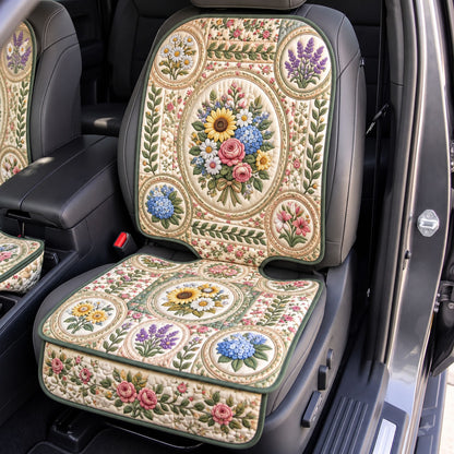 Floral Patchwork Quilted Car Seat Protector GFTONMU3604