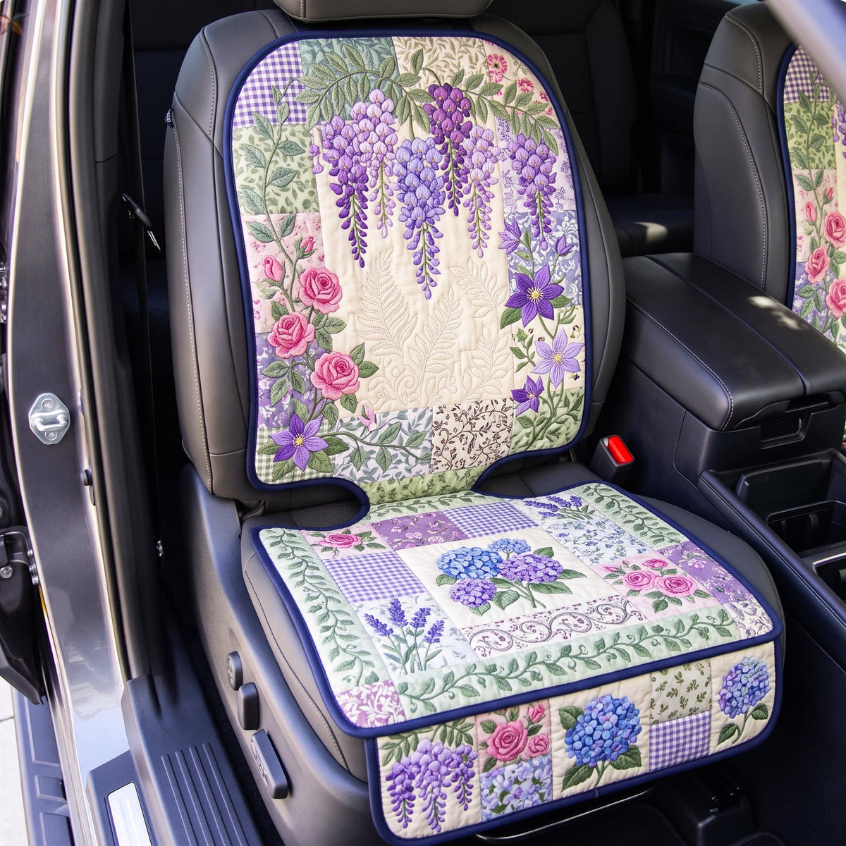 Floral Patchwork Quilted Car Seat Protector GFTONMU3609